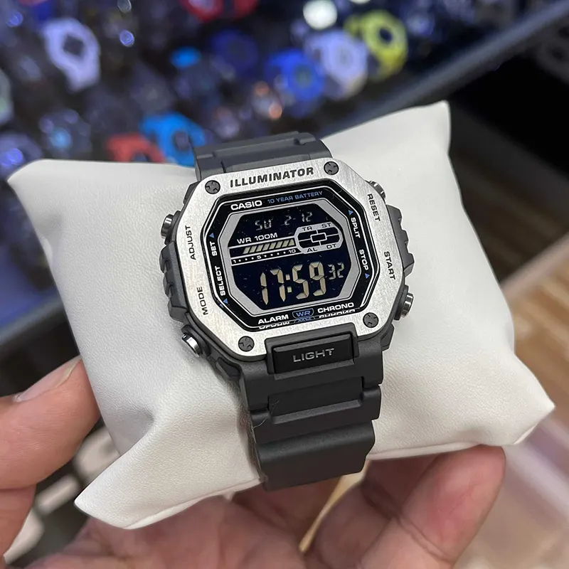 Casio Youth Black Digital Dial Men's Watch- MWD-110H-8BV